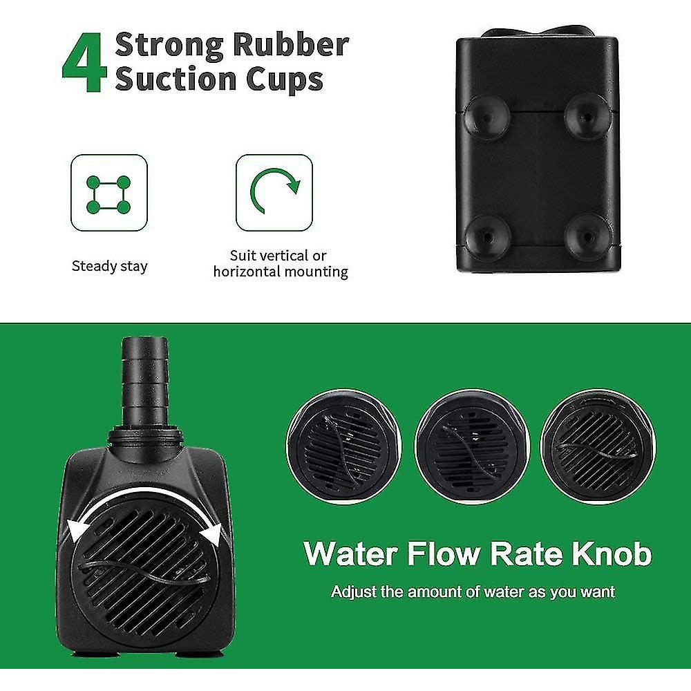Water Pump Submersible Water Pump 400gph 1500l/h Ultra-quiet 25w Fountain Pond Aquarium Fish Tank Pump With 48 Hours Anti Dry Burning1pcs