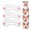 Fashion Casual 3 Pcs/1 Set Durable Eyebrow Assistant Template Drawing Card Brow Make Up Stencil