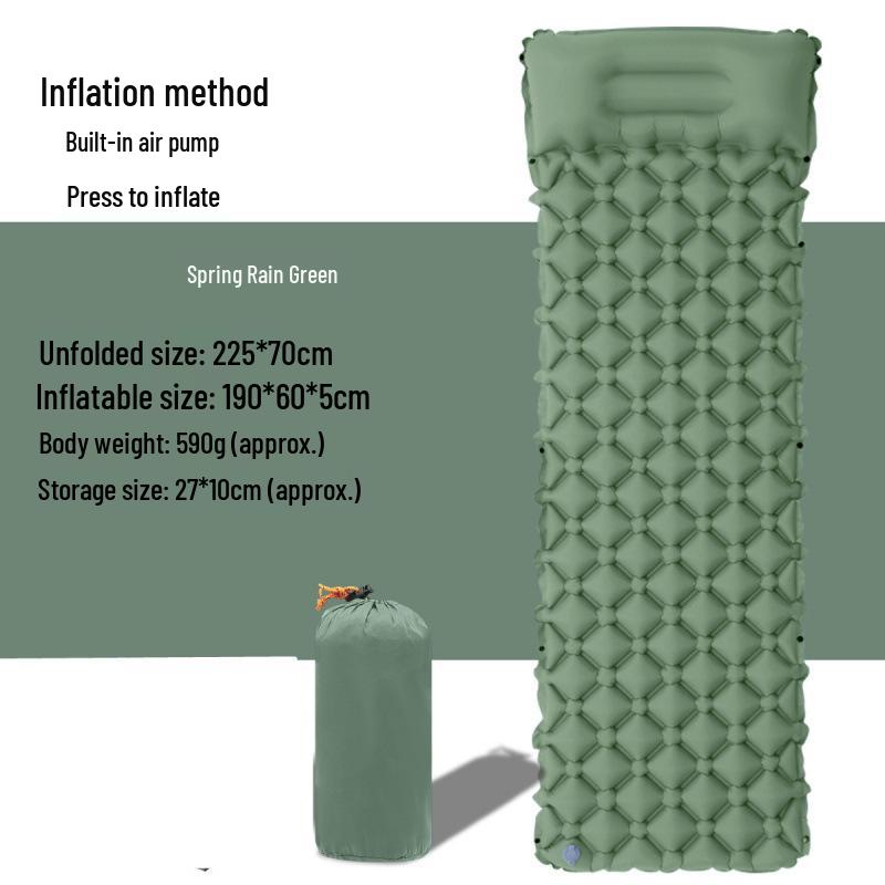 Thickened Outdoor Foldable Moisture-Proof Inflatable Tent Mat, Suitable for Single or Double Use.