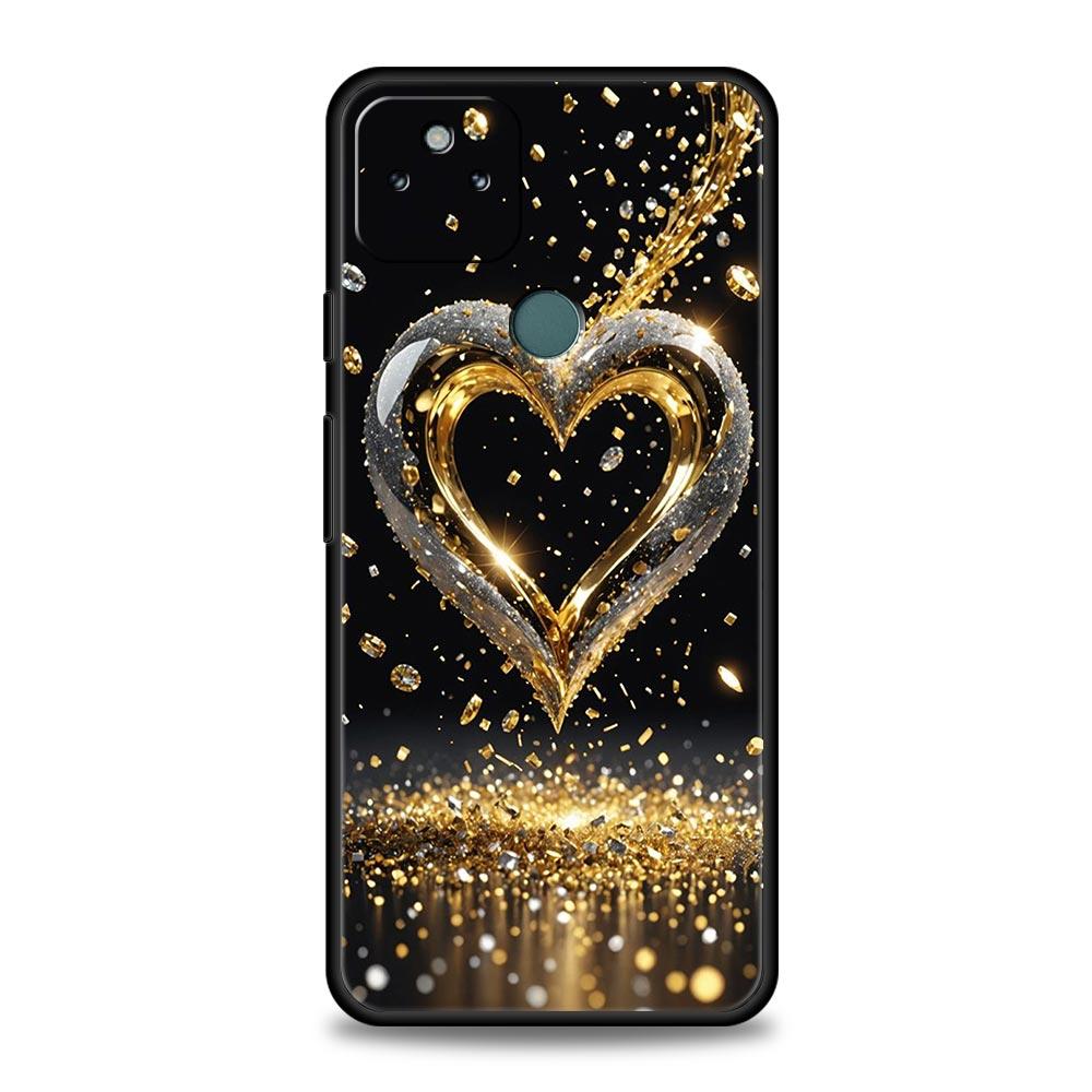 

Colored Love Heart Printed Phone Case Cover for Google Pixel 10 9 8 7 6 9A 8A 7A 6A Pro Shockproof Soft TPU 10 Pro XL Shell Bags Pixel 9A