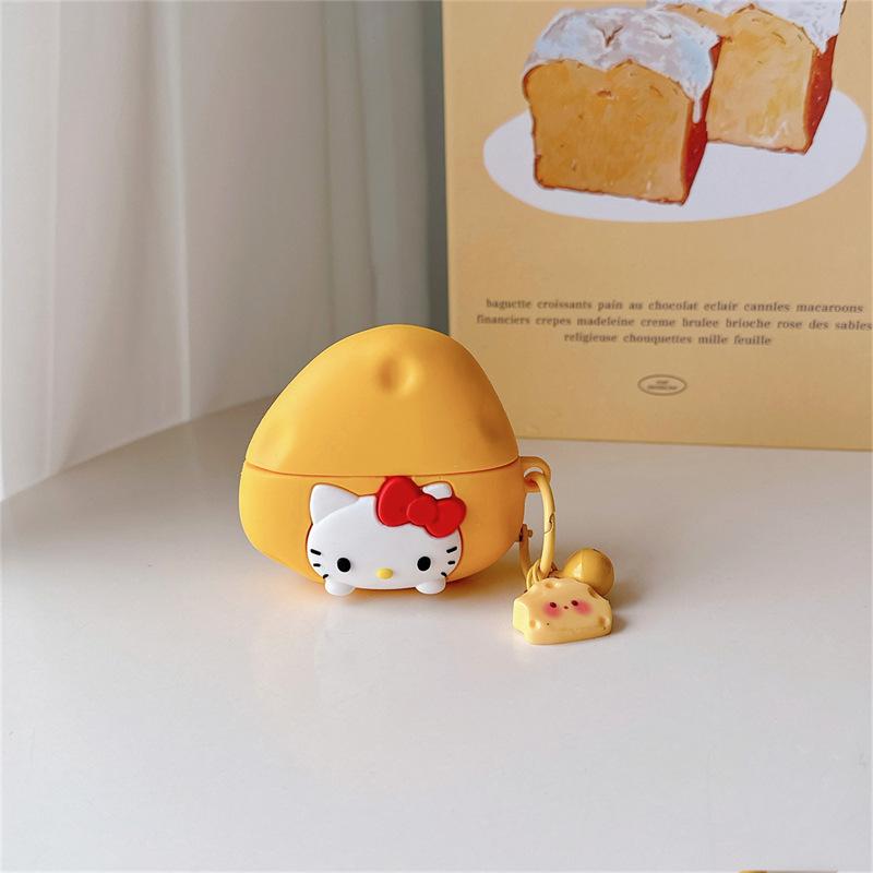 Cute cartoon cheese KT earphone cover AirPods Pro protective case for Apple 2 3rd generation Bluetooth silicone women