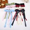 10PCS Soft Polyester Hair Barrettes Double Ribbon Bows Design Nonslip Duckbills Clip For Daily Use And Sports