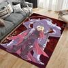 Anime-Charakter-Design-Teppich mit rotem Hintergrund und Roboter-Thema, geeignet als Antirutsch für Wohnzimmer, Schlafzimmer, Sofas