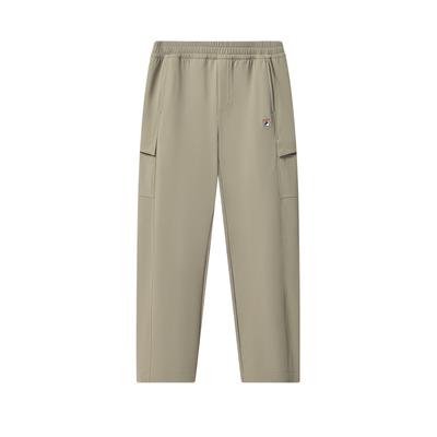 Mode Héritage Simple Classique Polyvalent Couleur Unie Jambe Droite Tissé Pantalon Décontracté Pantalon Homme Gris Calcaire F11M548803FGY