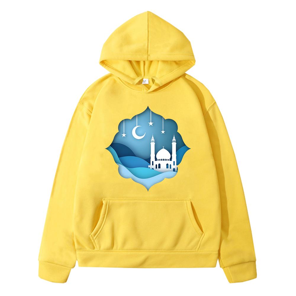 Ramadan Mubarak Print Hoodies Sweatshirt Muslim Boy Gir Clothes Y2k Sudadera Kids With Moon Ramadan Kareem Clothe Festive Outfit