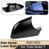 Side Rearview Mirror Lower Base For Tesla Model Y 3 2017- Black Exterior Door Wing Mirror Holder Rplace 802 802