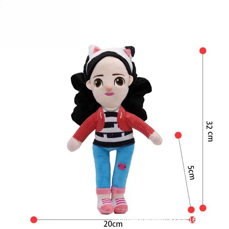 Cute Gabby's Dollhouse Plush Pandy Paws MerCat Cakey Cat Kitty Fairy DJ Catnip Baby Box Cat Soft Stuffed Cartoon Cat Toys for Kids Fans Birthday Gift
