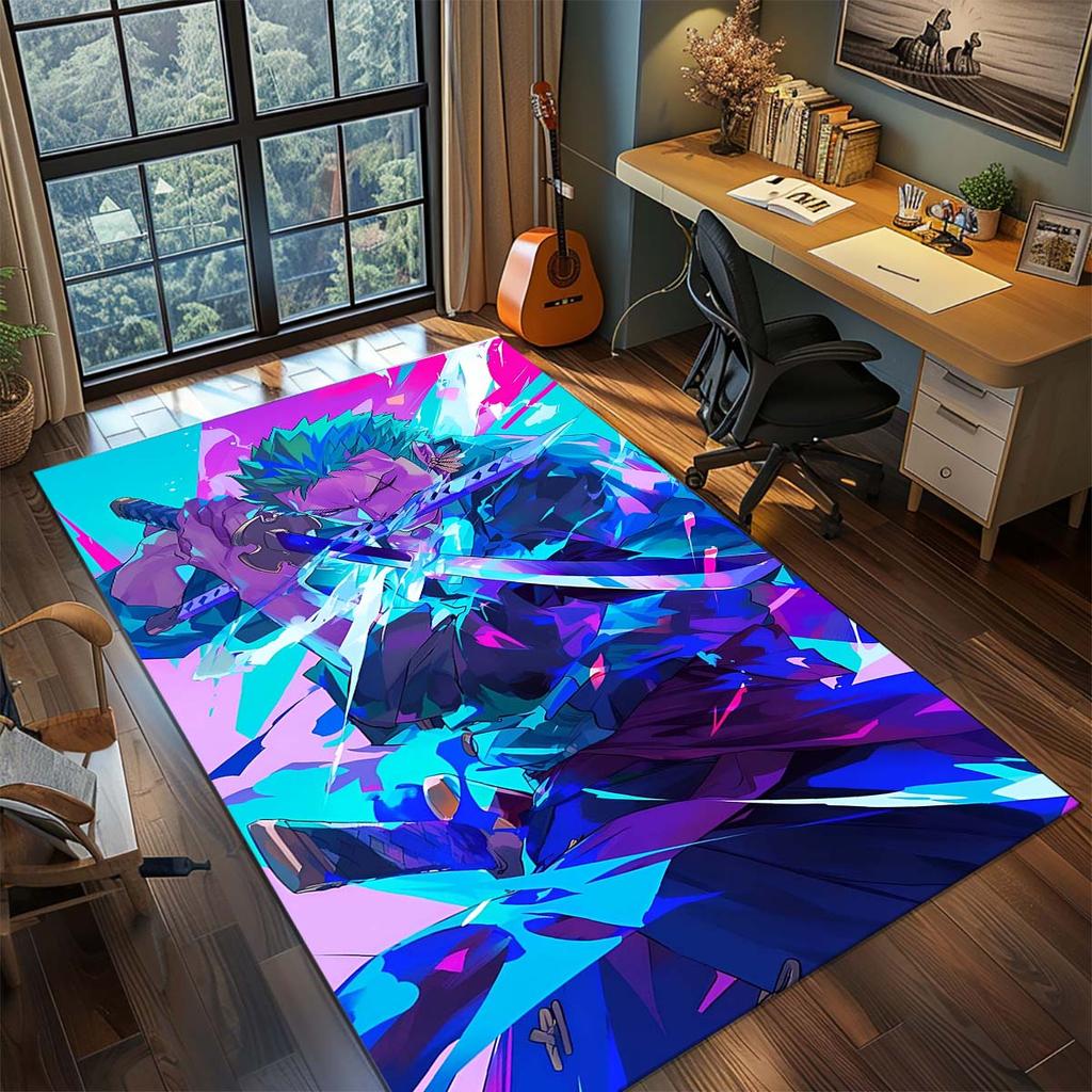 One Piece Anime Rug Carpet Large Area Rug Non Slip Washable Floor Mat Gamer Room Bedroom Home Decor -QJY