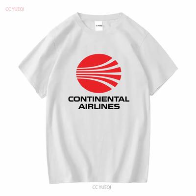 Continental Airlines Retro Defunct Airline T Shirt Long Or Short Sleeves Vintage Washed Comfortable Breathable Unisex Fashion