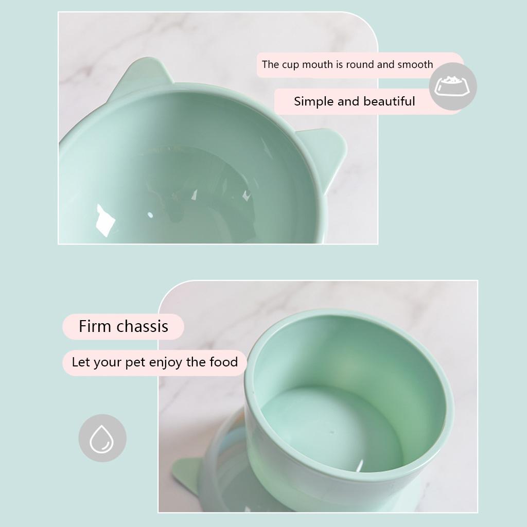 Raised Cats Bowls Small Dog 45° Tilted Dish with Stand Feeders for Dog Cats