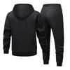 Men's Winter Fleece Thicken Hooded Thermal Tracksuit Casual Hoodies + Pants Two-Piece Sports Set  Warm Hoodies Sets