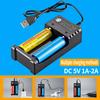 Batterijlader Multifunctionele onafhankelijke oplaadfunctie met twee sleuven 4,2 V USB slimme batterijlader Testcapaciteit voor 18650 18500 14500 26650