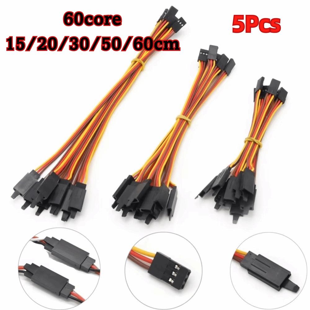 5Pcs Male to Female Servo Extension Cable Anti-interference Receiver Connection Cable RC Plane