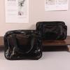 1 Stück doppelstöckiger Kosmetik-Organizer mit großer Kapazität, tragbare Reise-Waschtasche für Damen, transparente wasserdichte Make-up-Tasche