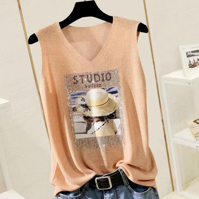Oversize Vest Women Undershirt Sleeveless Loose Vest Casual V-Neck Suspenders Vest Shawl