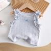 Girls Summer Mori Sweet Princess Floral Lace Embroidered Vest With Pleated Mini Skirt Two Piece Outfit Set