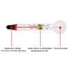 Submersible Glass Aquarium Thermometer with Suction Cup Waterproof Fish Tank Thermometer Floating Water Thermometer