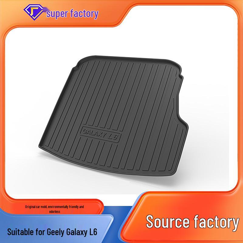 Waterproof & Wear-Resistant TPE Trunk Mat with Backrest Pad for Geely Galaxy L6/L7/E5/E8