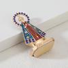 Alloy Prayer Cross Figurine Polished Shiny Surface Religious Statue for Bedroom Living Room Desktop Home Decoration