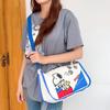 [hgTUP] Snoopy Umhängetasche, Tragetasche, Snoopy Schultertasche, Tragetasche mit Innentasche, Tasche für Besprechungen, für den Weg zur Arbeit, Canvas-Tasche, Dickes Snoopy,