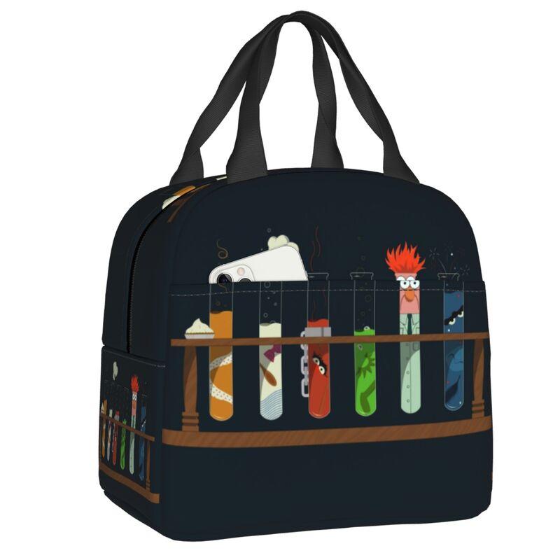 Science Chemistry Pattern Portable Lunch Box for Chemical Lab Tech Thermal Cooler Food Insulated Lunch Bag Kids School Children