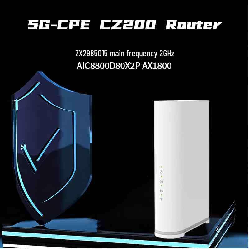 CZ300 AX3000 Dual-Band WiFi 6 Router with 2.4G & 5.8G, NFC Tap-to-Connect, and Web Backend.