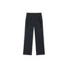 Solid Color Mid Waist Straight Loose Knit Sports Pants Women Pants Black 162420507-3