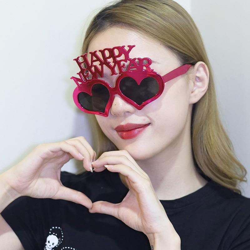 2026  Year'S Eve Party Glasses Multi-Color Fashionable Novelty Eyewear Photo Prop Party Decorations Christmas Gift