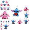 Entzückendes und weiches Stitch Plüschtier für Paare im kreativen Geschenkdesign in Blau- und Rosatönen