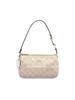 Nolita 19 Bolsa de Ombro Tote Clássica com Monograma Pequena Feminina Areia e Branco Giz
