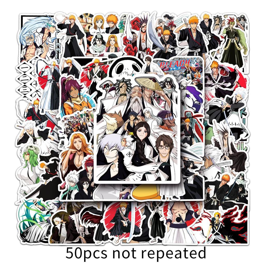 50 Death Doodle Cartoon Japanese Comic Peripheral Guka DIY Skateboard Mobile Case Suitcase Stickers Waterproof