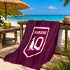 Australien Maroons Rugby Team Emblem Strandtuch, Schnelltrocknend, Pflegeleicht, Geeignet für Fitness und Strandurlaub, Sport-Essential