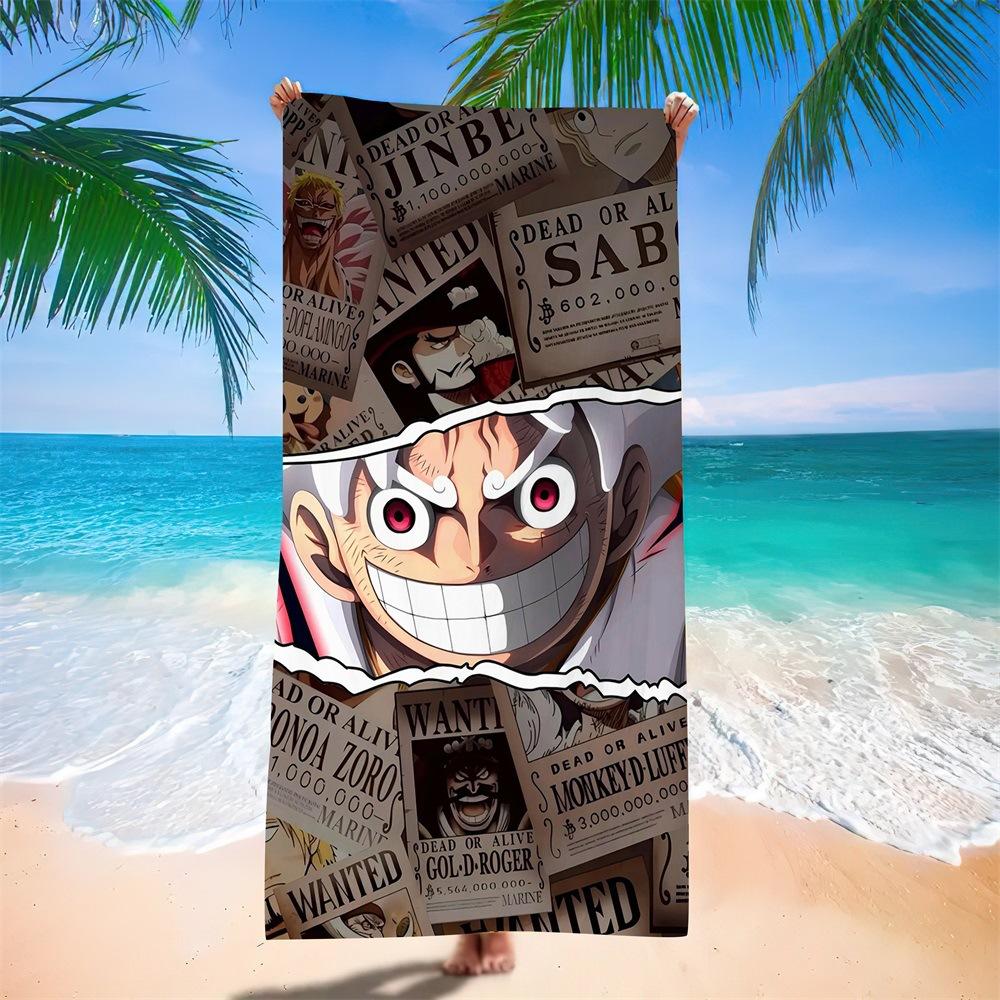 New Anime Character Printed Microfiber Beach Towel Quick Dry Water Absorbent Bath Towel
