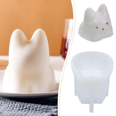 Silicone Cat Milk Pudding Mold Halloween Jelly Bowl Cake Cute Cake White Cold Ice Powder Mold Cake Decoration Accessories