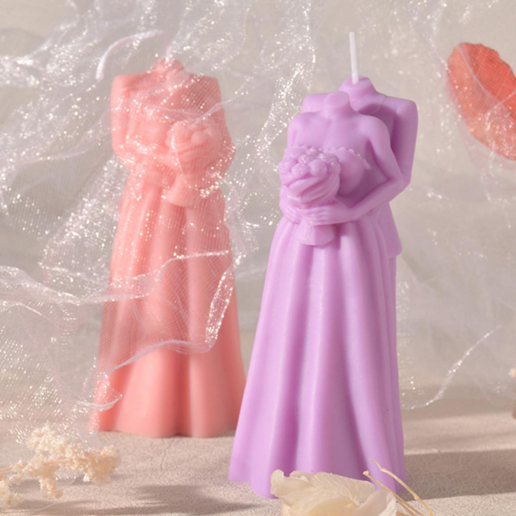 3D forma na novomanželskou svíčku s motivem růže, květu, vlasů pro dívky, sádrové silikonové formy, svatební, rodinné, dárkové, ke Dni matek, domácí vonná ozdoba