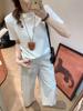 2026 Spring/Summer Women's High Waist Japanese Cropped Straight-Leg Balloon Pants