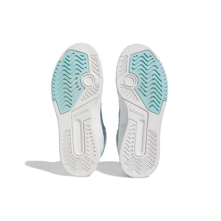 Adidas Originals Drop Step High Top Skate Shoes Women Sneakers White Blue HQ6983