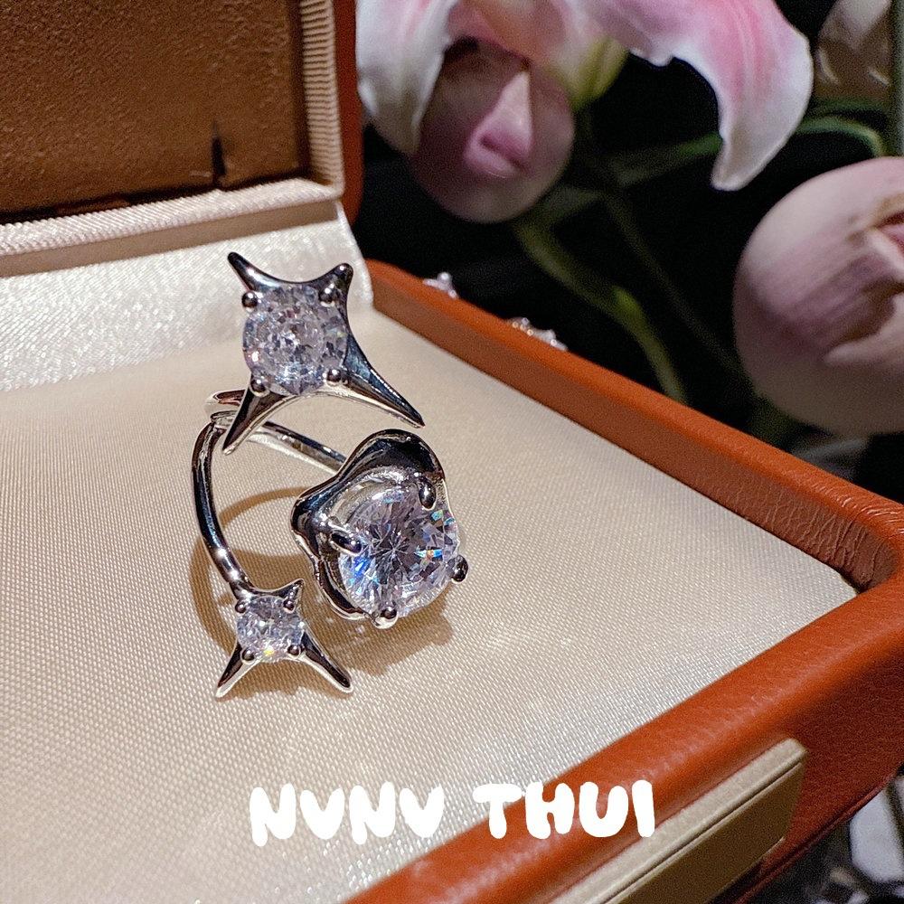 Jewelry, Santa Maria Blue Love Butterfly Gemstone Necklace, Banquet Haute Couture Meteor Sparkling Diamond Ring Set