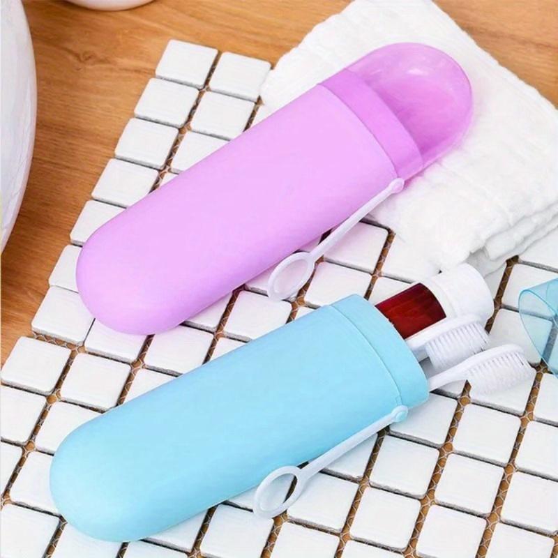 1Pc Travel portable toothbrush case, toothbrush holder, home hanging toothbrush holder, dust-proof storage box
