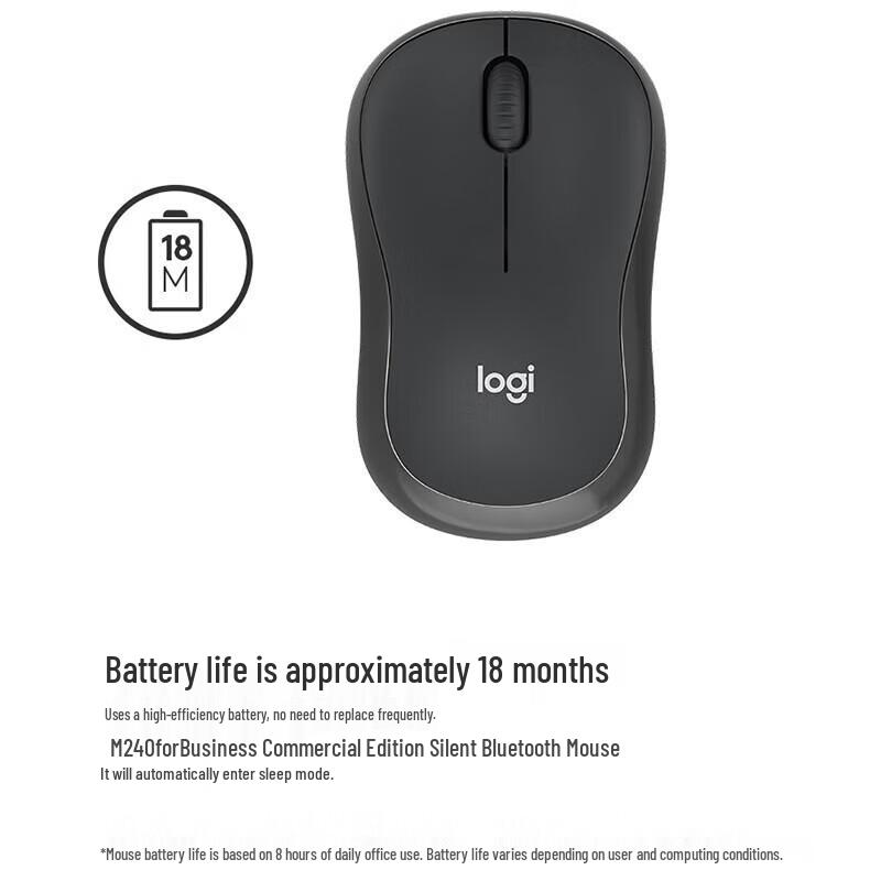 Logitech M240 Silent Wireless Bluetooth Mouse