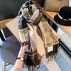 Soft Winter Plaid Scarf New Print Warm Long Tassel Scarves Mohair Thickened Knitted Wrap Shawls Pashmina Women Girls Neck Warmer