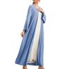 Saudi Women's Islamic Long Dress - Loose Arabic Solid Color Robe for All Seasons