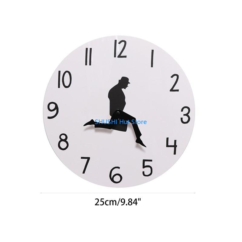 for Creative Wall Clock Decorative Walking Man in Suit Wall Art Clock Home Decor D57B
