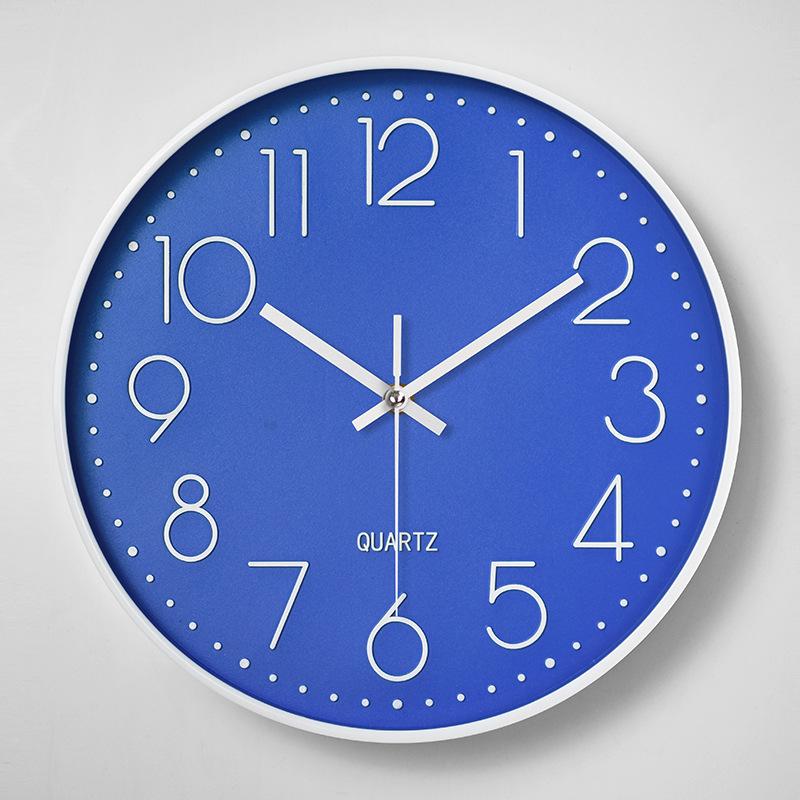 Ρολόι 12 ιντσών Ρολόι Ρολόι τοίχου Εργοστάσιο Χονδρικό ρολόι χαλαζία Μοντέρνο απλό πλαστικό σαλόνι Ψηφιακό ρολόι