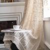 Bu Papa Curtain: Light-Permeable Hollow Crochet Patchwork Floor-to-Ceiling Bay Window Gauze, American Style