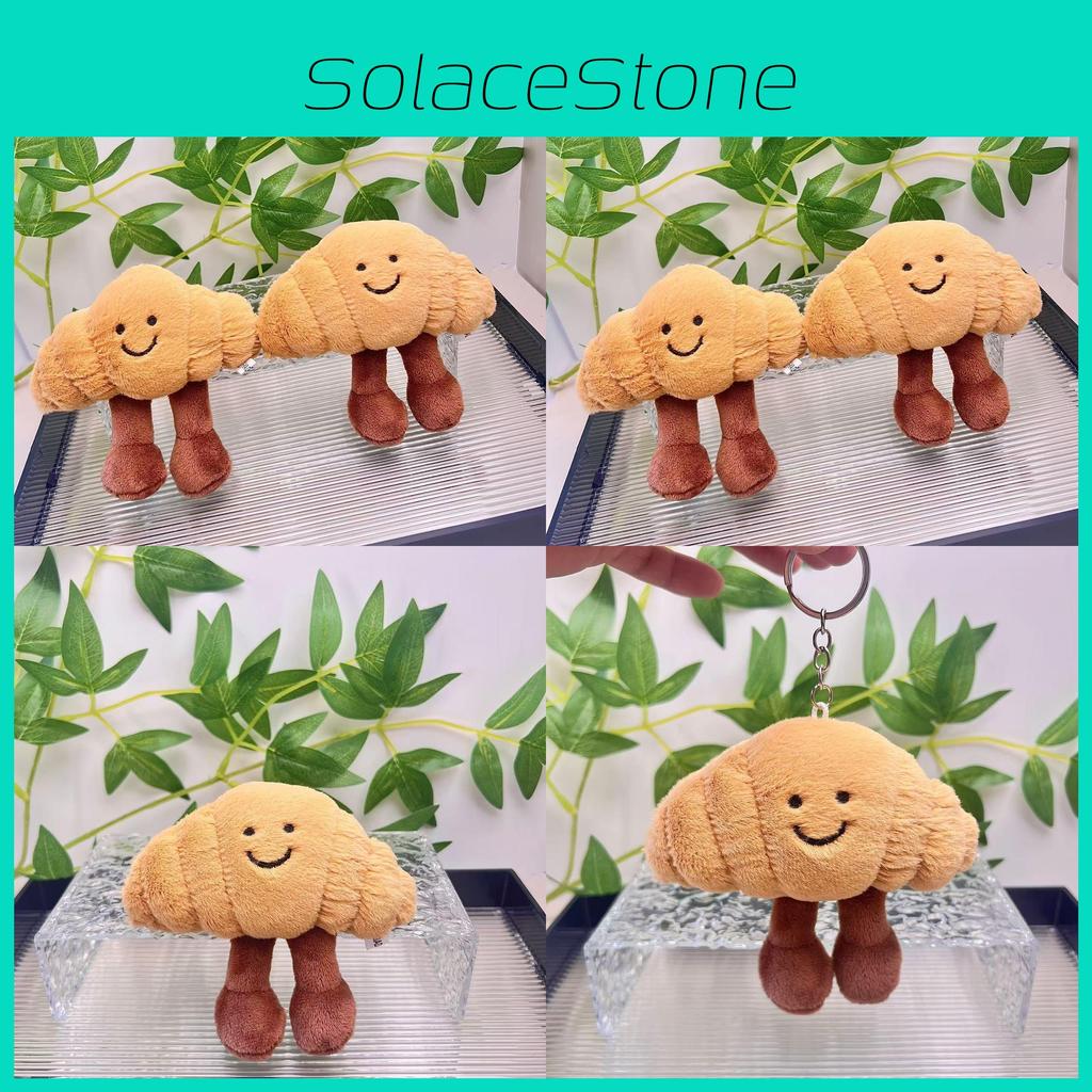 Uroczy pluszowy breloczek w kształcie rogalika, słodka wisząca lalka w kształcie jedzenia, prezent dla dzieci