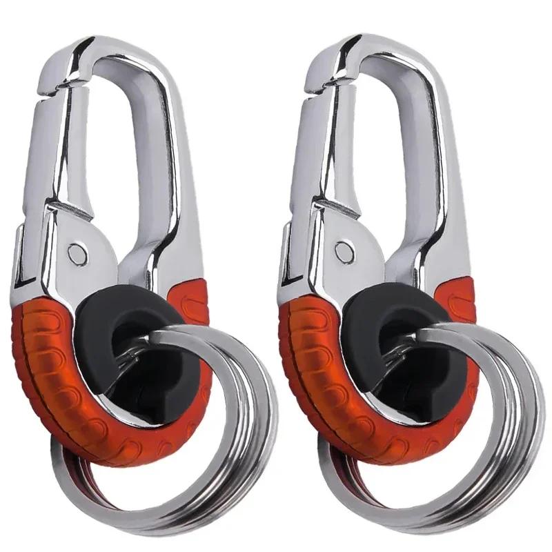 Carabiner Durable Snap Hook Key Ring Car Fashion Metal Keychain for Men with Waist Hanging Buckle for Business Gift Accessory