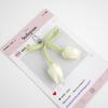 Versatile Tulip Pearl & Purple Heart Keychain with Pink Ribbon Bow