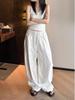 Women's Linen Cotton Casual Pants - 2026 Summer Elastic Waist Drawstring Long Straight Leg