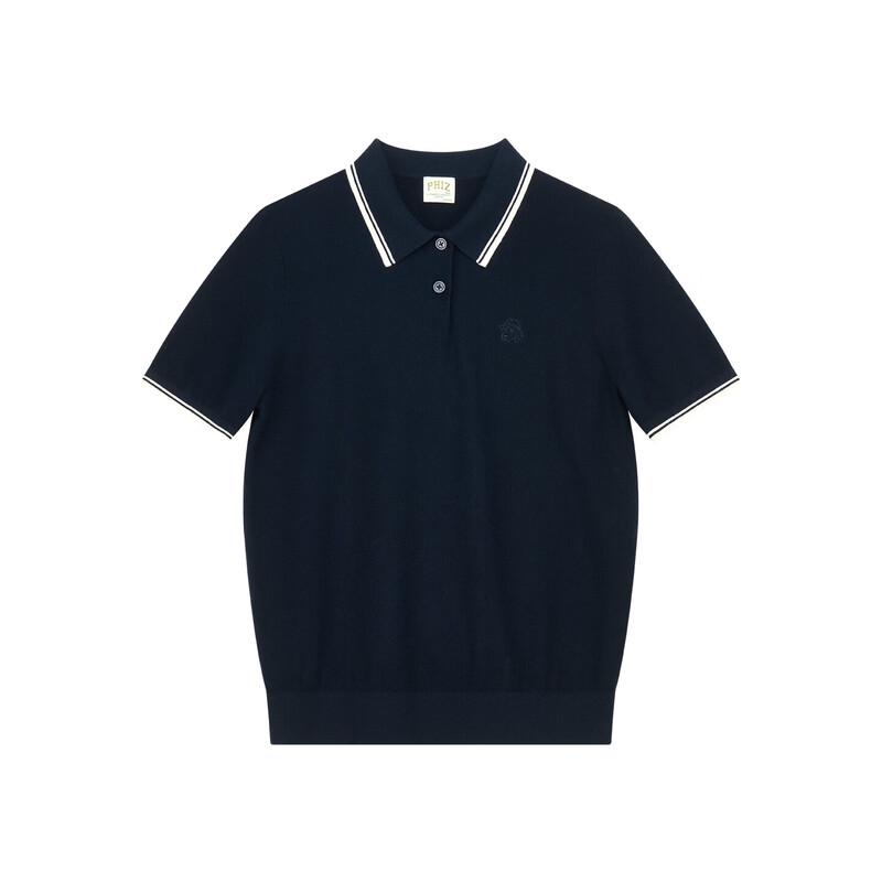 HAZZYS Women's PHIZ Series Colorblock Lapel Knit Polo Top
